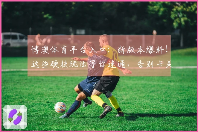 博澳体育平台入口：新版本爆料！这些硬核玩法等你速通，告别卡关烦恼，收益拉满！